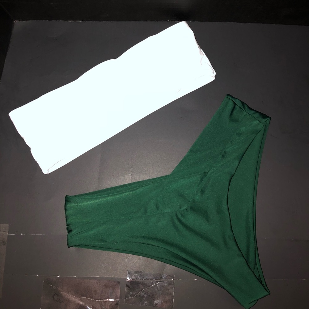 Women’s Green & White Swimsuit